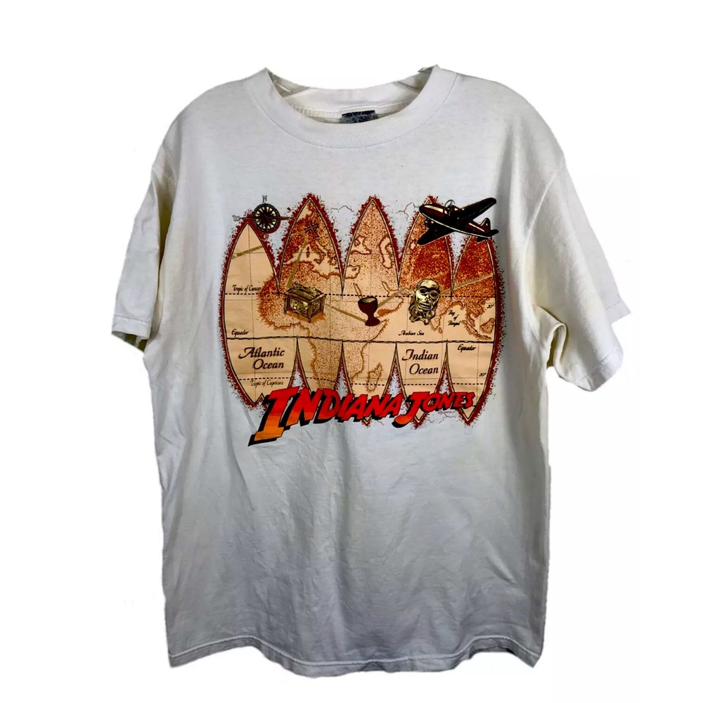 Indiana Jones Vtg 80s Movie Promo T-Shirt Single Stitch USA Made - Men’s Med/Lrg